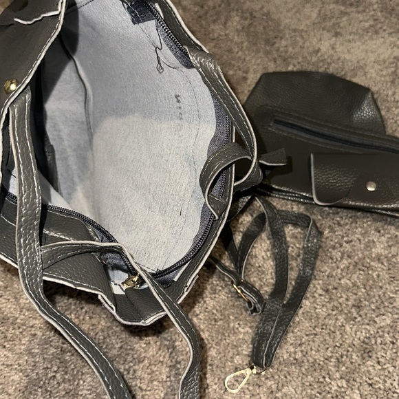 WOMENS 4PCS GREY BAG AND WALLET SET - Picture 7 of 7